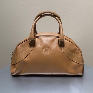LONGCHAMP | Tan Leather Bowler Bag